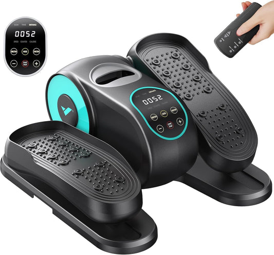 Under Desk Elliptical Leg Exerciser Electric Pedal Machine 12 Speed Remote