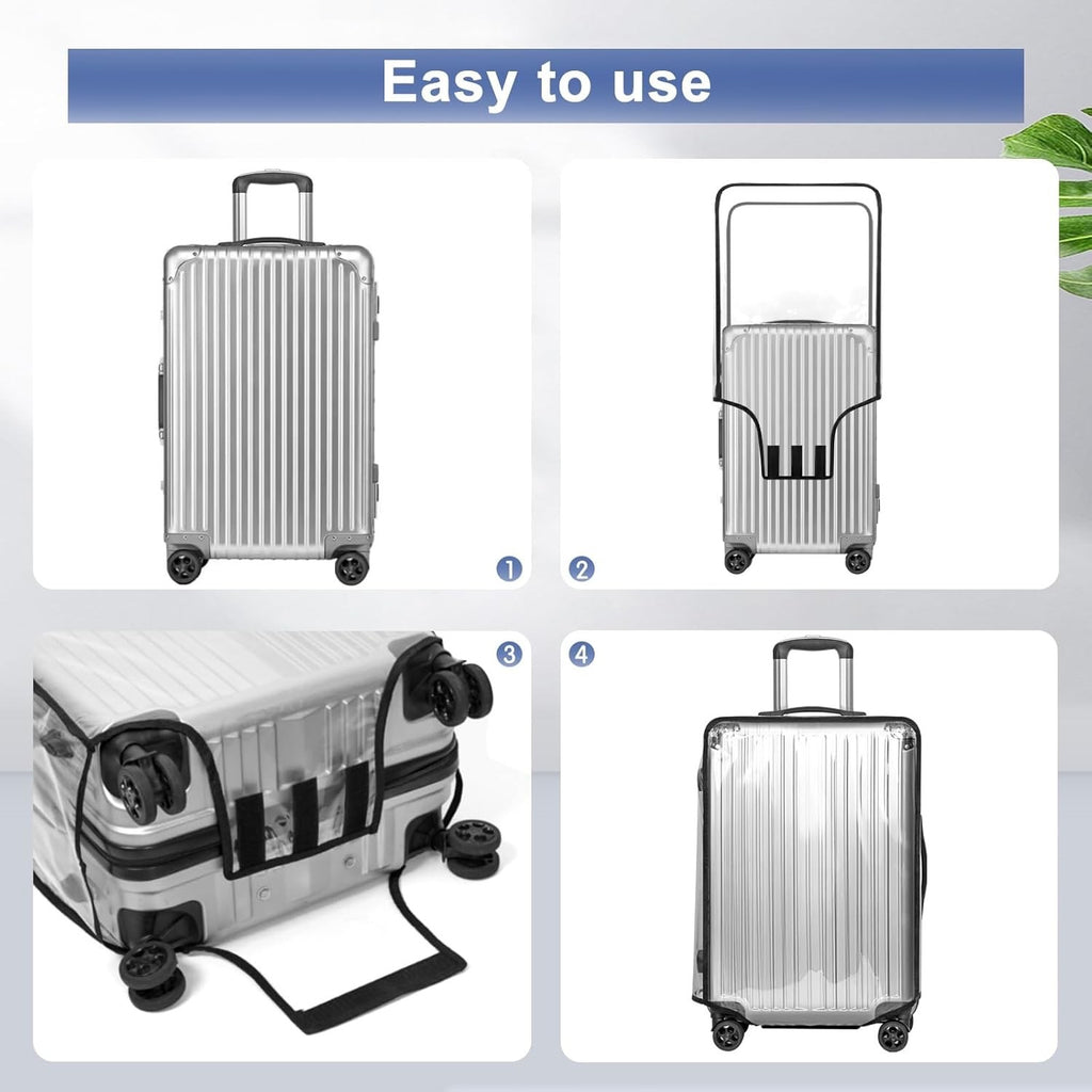 Aomiduo 2 PCS Suitcase Covers Protector Travel Transparent 30 Inch Luggage Cover
