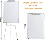 Magnetic Whiteboard Stand 90x60cm Portable Tripod Flipchart Easel White