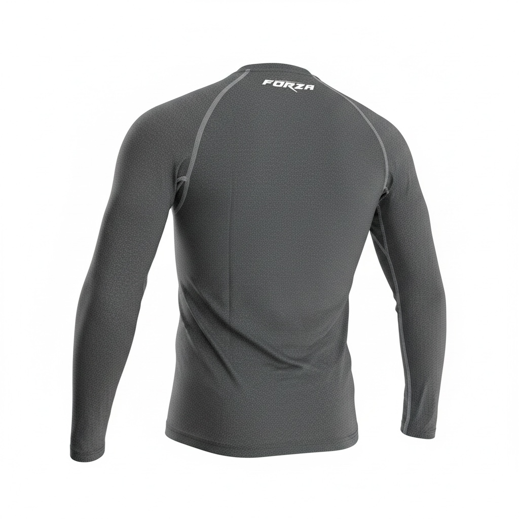 Mens Dry Fit Training Shirt Pearl Grey Long Sleeve Gym Top Size Small Forza NWT