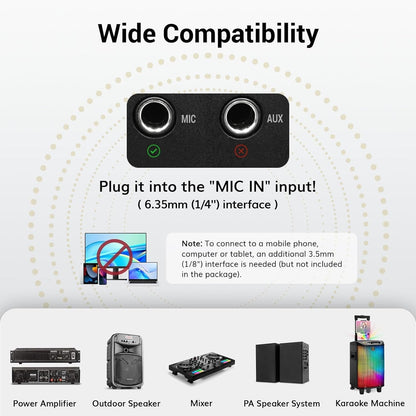Wireless Microphones UHF Dual Handheld Karaoke Mics Receiver 60m Set Black Red