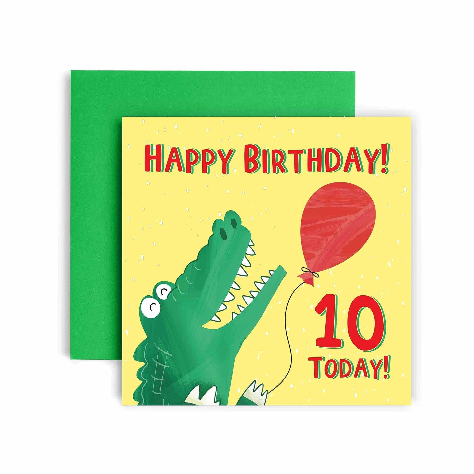Huxters 10th Birthday Card – Crocodile Birthday Cards for Boys – Crocodile