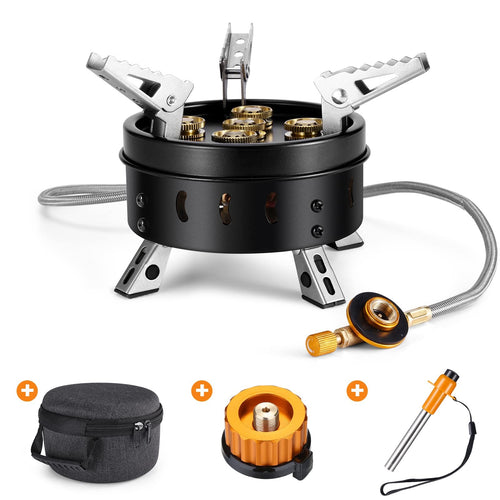11000W Camping Gas Stove Burner Adjustable Ultralight Big Fire Backpacking Stove