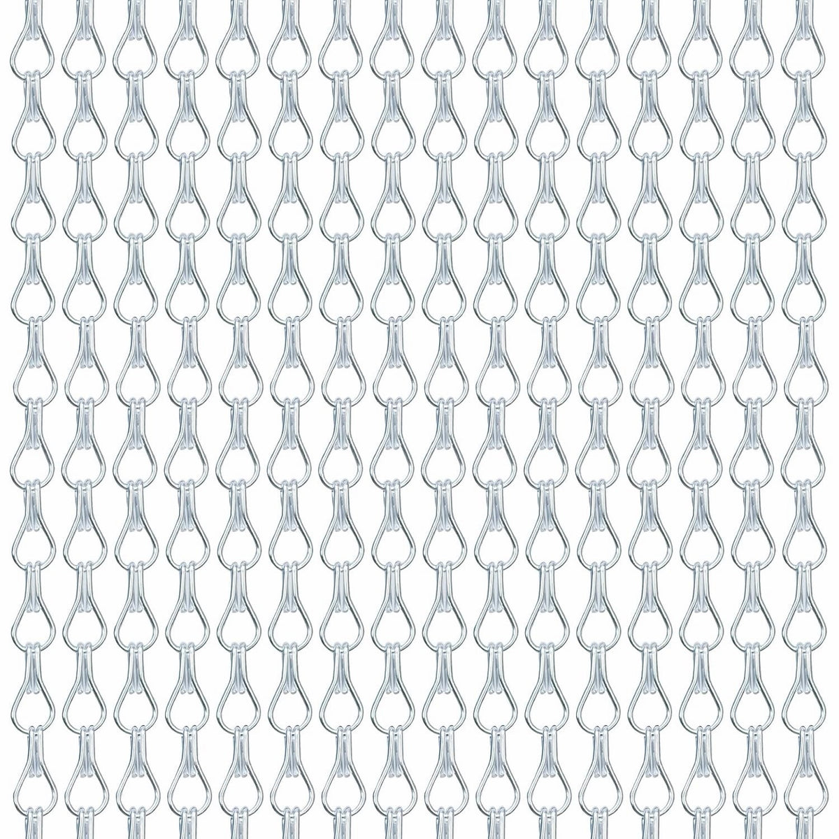 Door Fly Screen Chain Curtain Aluminium 90x210cm Silver Metal Insect Blind