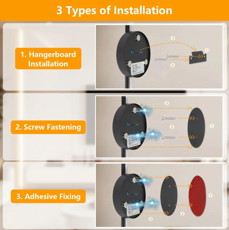 2x Wireless Rechargeable Wall Sconce Lights Black Dimmable Remote