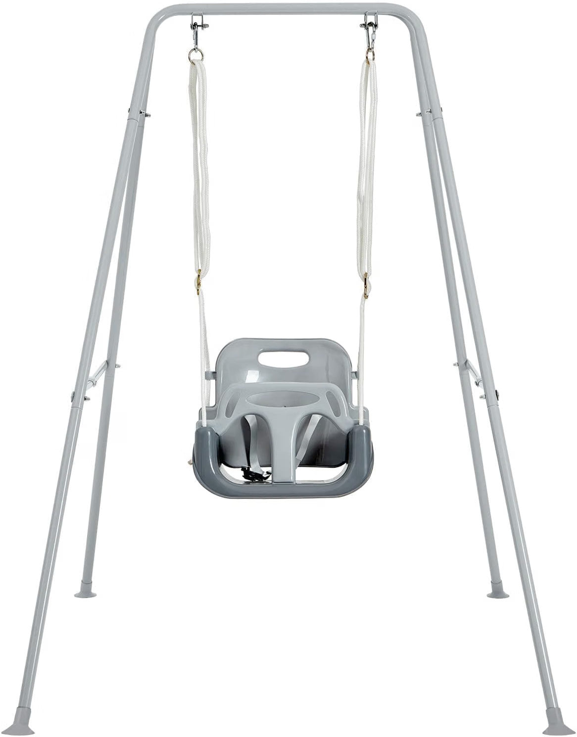 Swing Set Toddler  3-in-1 Foldable Metal Outdoor Safety Belt 4 Sandbags FUNLIO