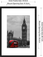 A1 Black Picture Frame 4 Pack Wall Mount Fits 59.4x84.1cm Poster Print