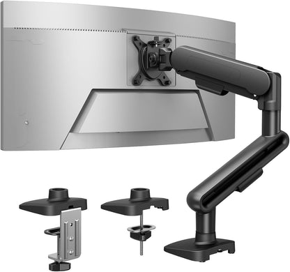 Monitor Arm Desk Mount Ultrawide Single 13-40in Adjustable VESA Black 12kg Heavy