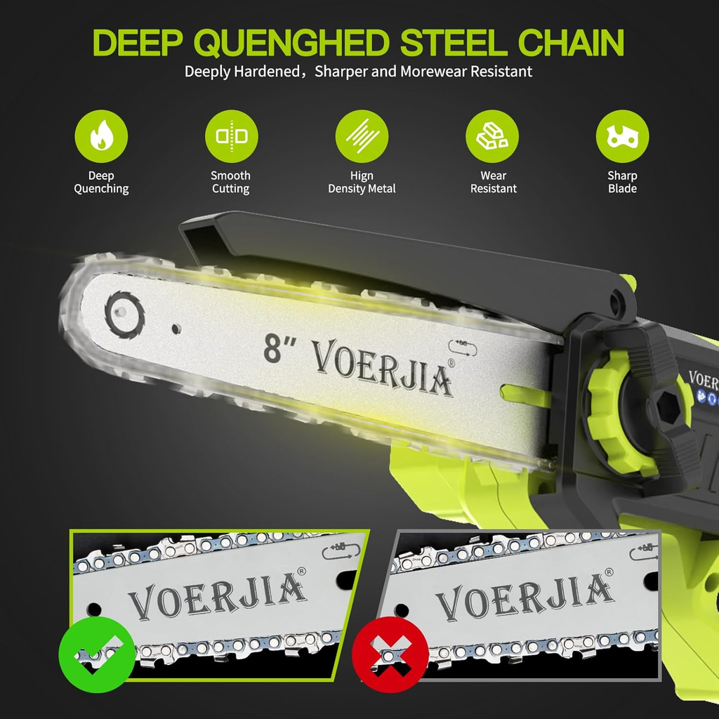 2-In-1 Cordless Pole Chainsaw 6 & 8in Brushless Telescopic Saw Auto Oiler