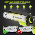 2-In-1 Cordless Pole Chainsaw 6 & 8in Brushless Telescopic Saw Auto Oiler