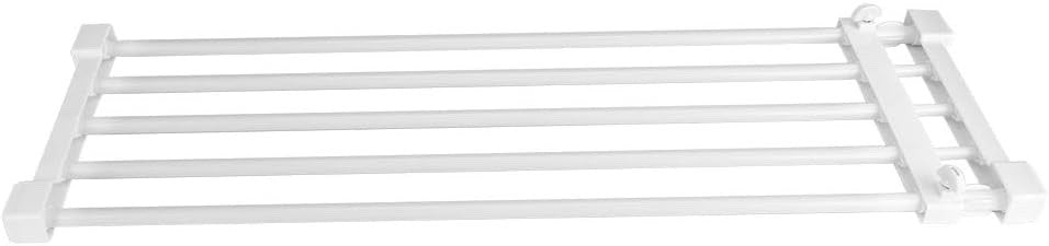 Extendable Closet Shelf Adjustable Wardrobe Storage Rack 73-128cm