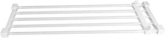 Extendable Closet Shelf Adjustable Wardrobe Storage Rack 73-128cm