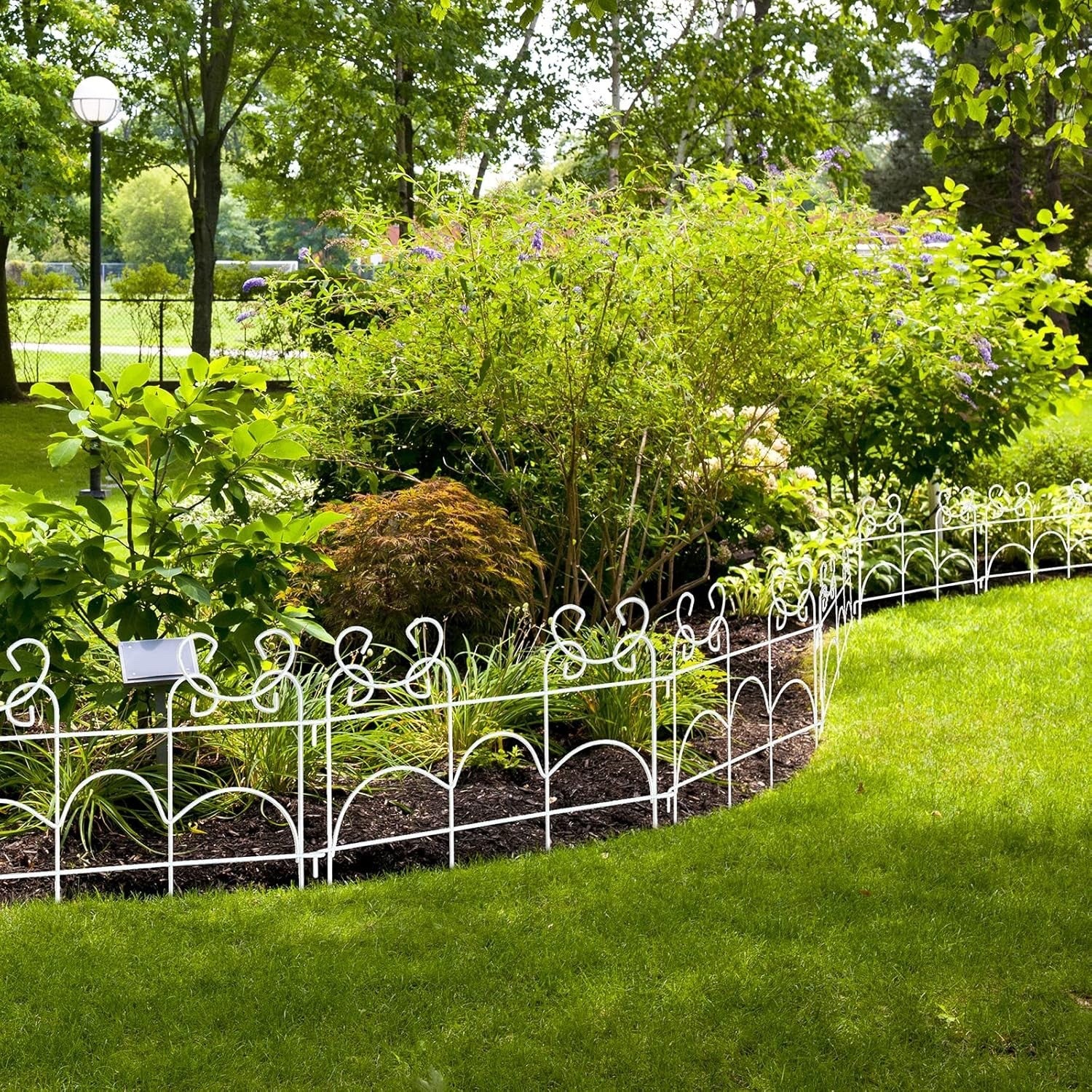 5.5m Metal Garden Edging Fence Rustproof Border 10 Pack 33cm High