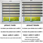 Zebra Roller Blind 80x150cm Day Night Blackout Window Shade Grey