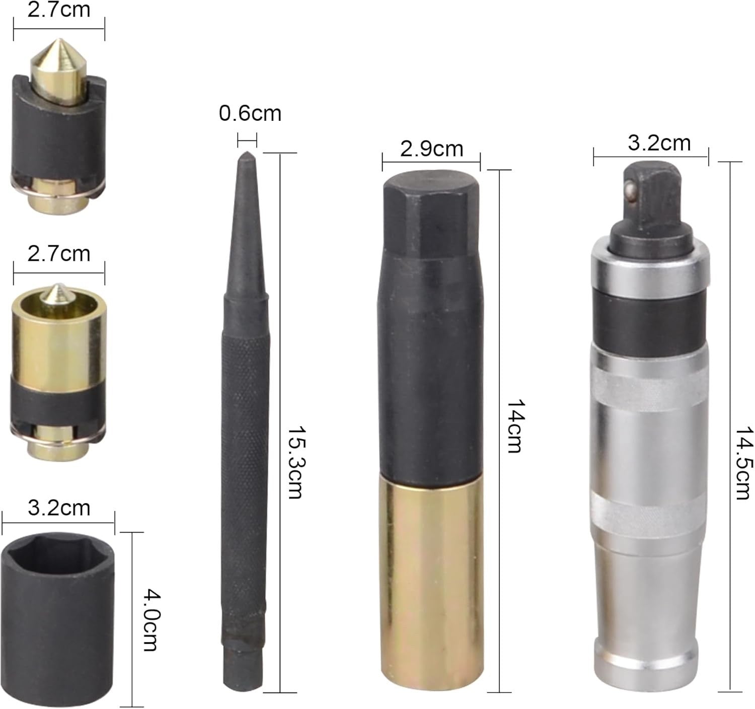 Locking Wheel Nut Removal Tool Set Master Lug Nut Remover Kit