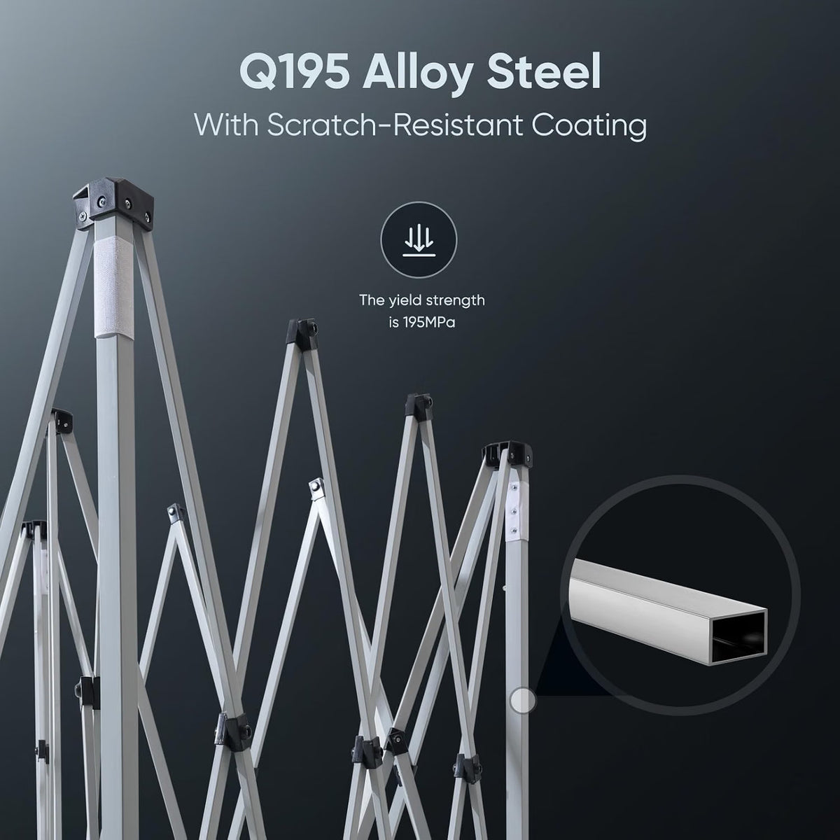 Pop Up Gazebo 2.5x2.5m Portable Waterproof Canopy Grey Carry Bag UV50 Festivals
