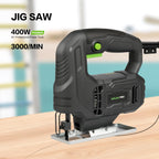400W Electric Jigsaw Variable Speed 3000SPM 45° Bevel Cutting Power Tool