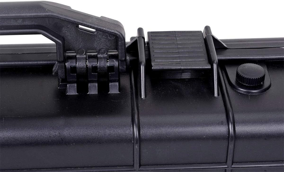 Waterproof Rolling Hard Rifle Case w Wheels Foam Insert 44x16 Black