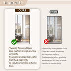 140x40cm Full Length Floor Mirror Black Aluminum Frame Freestanding Wall Decor