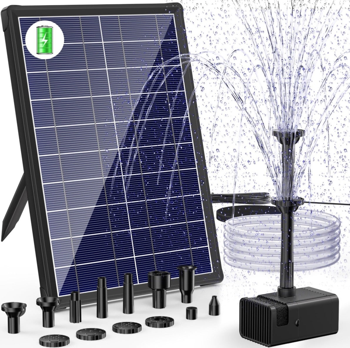 Billing Solar Water Pump with Battery Backup 7W Solar Pond Pump