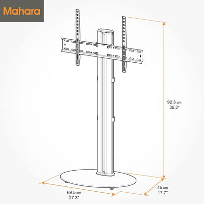 MAHARA Swivel Column TV Stand - for 32 to 55 inch TVs-Universal freestanding sil