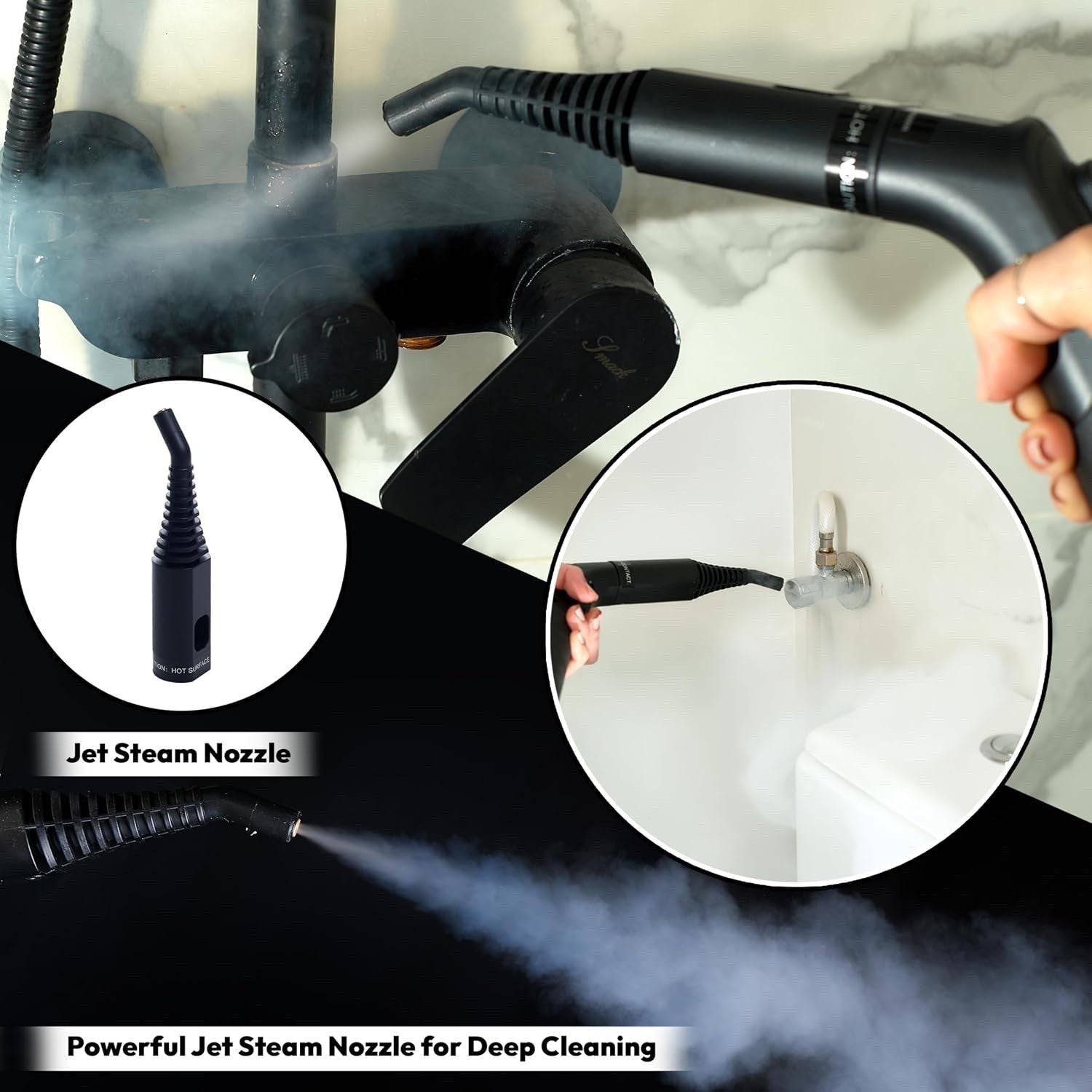 Steam Cleaner High Pressure 1800W 135C 1.6L Tank 22 Accessories Floor Grout