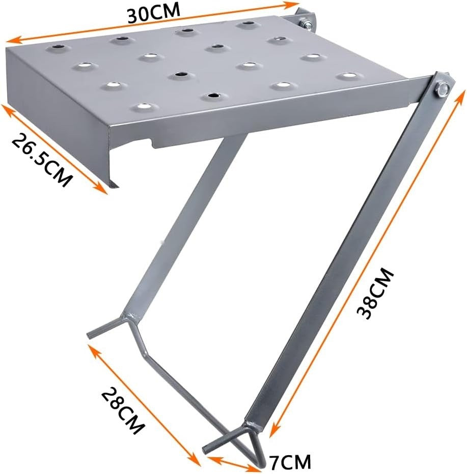 Extension Ladder Work Platform Tool Stand Anti Slip 330lb Capacity Foldable