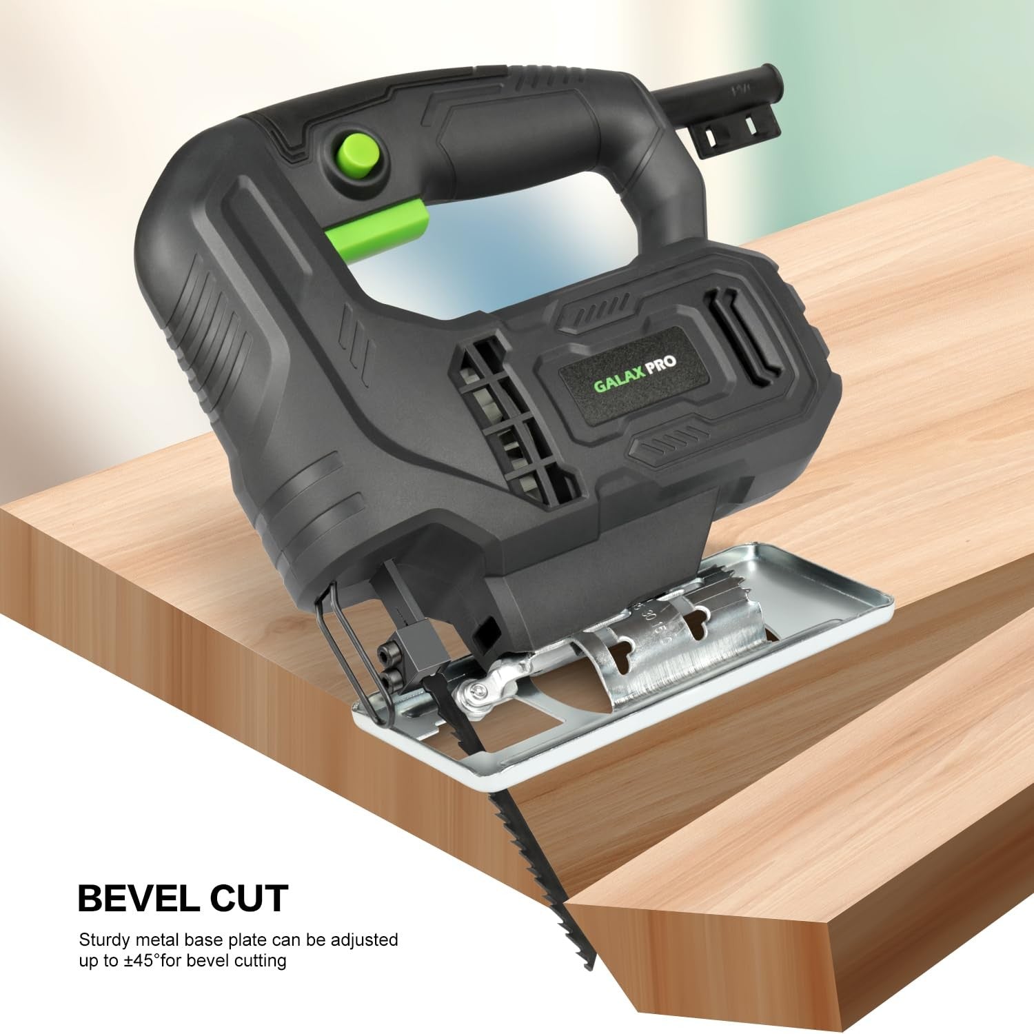 GALAX PRO 400W Variable Speed Jigsaw, 3000 SPM,±45° Bevel Cutting