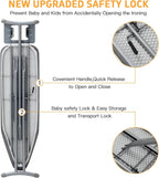 Foldable Ironing Board 131x33cm Adjustable Height Non Slip Legs Iron Rest