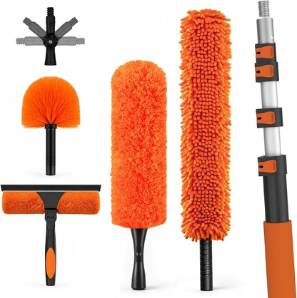 LAANPOLE 6m Feather Duster Kit Telescopic Pole Microfiber Window Cleaner  HSEGAR