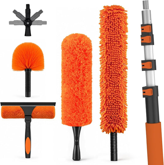 LAANPOLE 6m Feather Duster Kit Telescopic Pole Microfiber Window Cleaner  HSEGAR