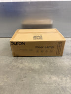 LED Floor Lamp w/ Shelves Remote Dimmable USB 3-Tier Rustic Grey