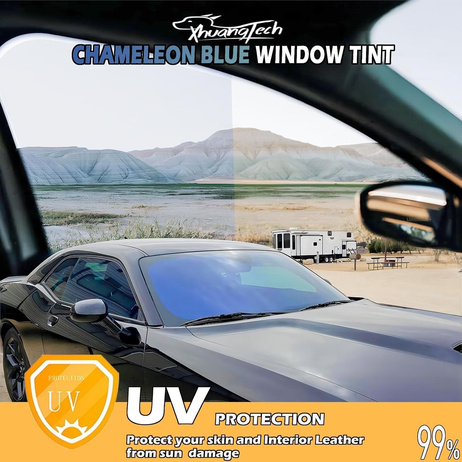 XhuangTech Car Window Tint Film 67% VLT Chameleon Car Window Tint Film