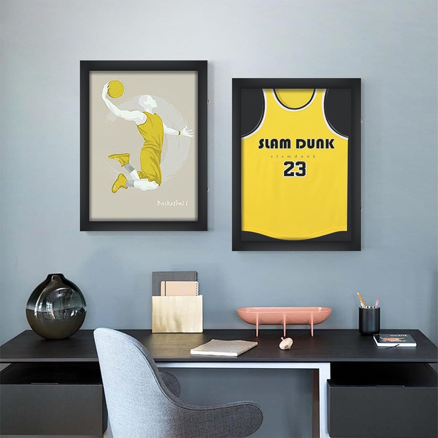 Tinkeps Football Shirt Frame Black Acrylic Display Sports Jersey 31.3 x 23.3 in