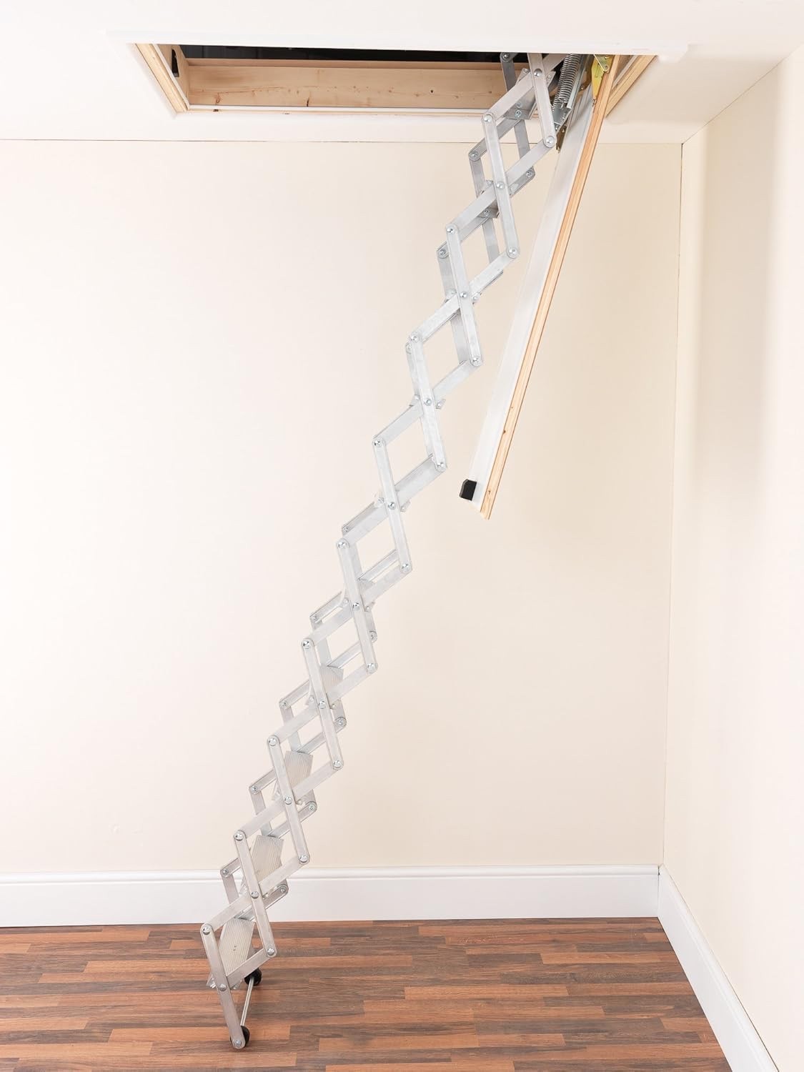 Loft Ladder Concertina Aluminium 11 Tread Folding Attic Access Space Saver DIY