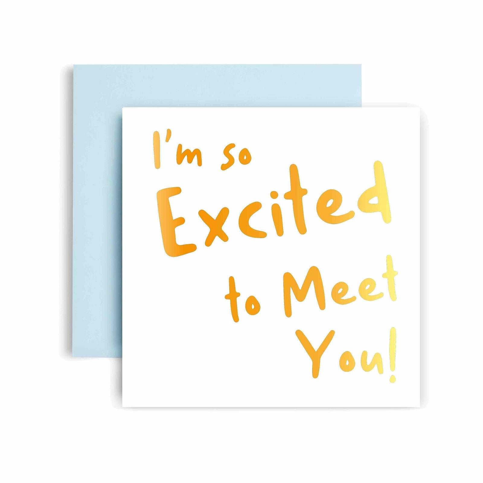 Huxters Baby Shower Card - So excited to meet you- Baby Boy - Baby Girl