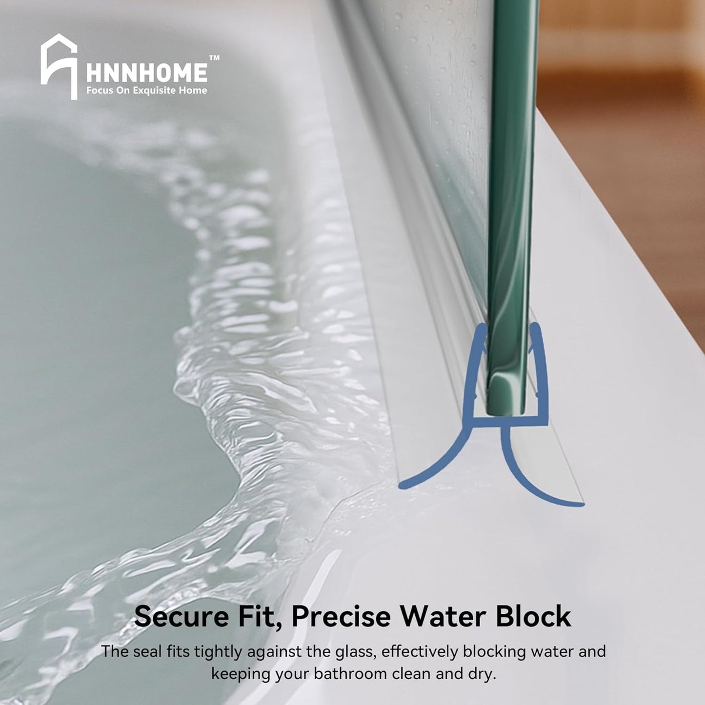 Shower Screen Seal Strip 4-6mm Glass Door Bath Clear Bottom Gap Replacement