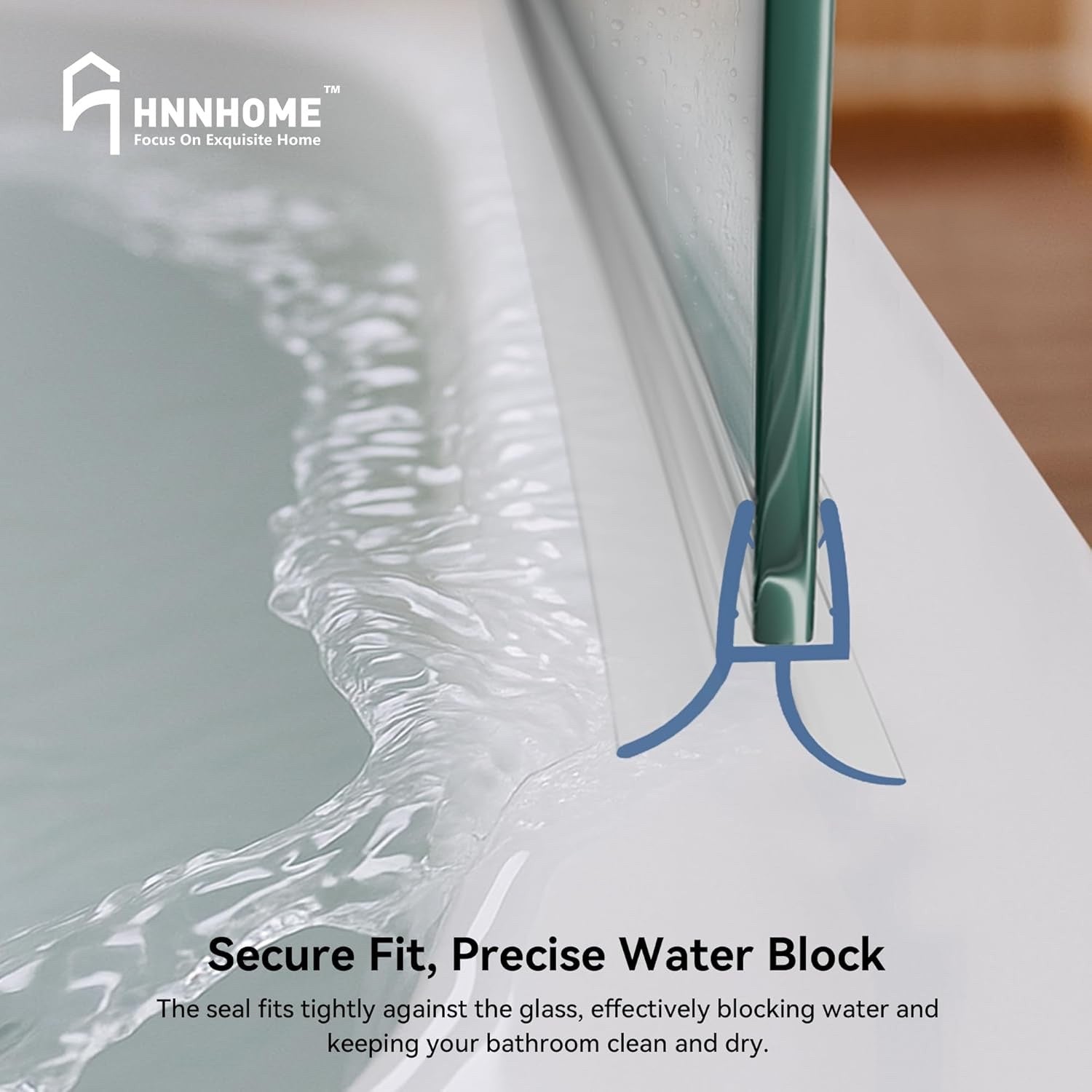 Shower Screen Seal Strip 4-6mm Glass Door Bath Clear Bottom Gap Replacement