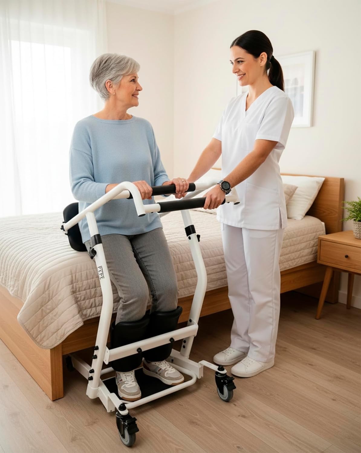 Elderly Transfer Chair Stand Assist Patient Transport Mobility Aid Padded