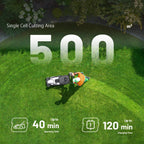 Litheli 40V Cordless Lawn Mower 43cm Brushless 2x4.0Ah Battery 40L