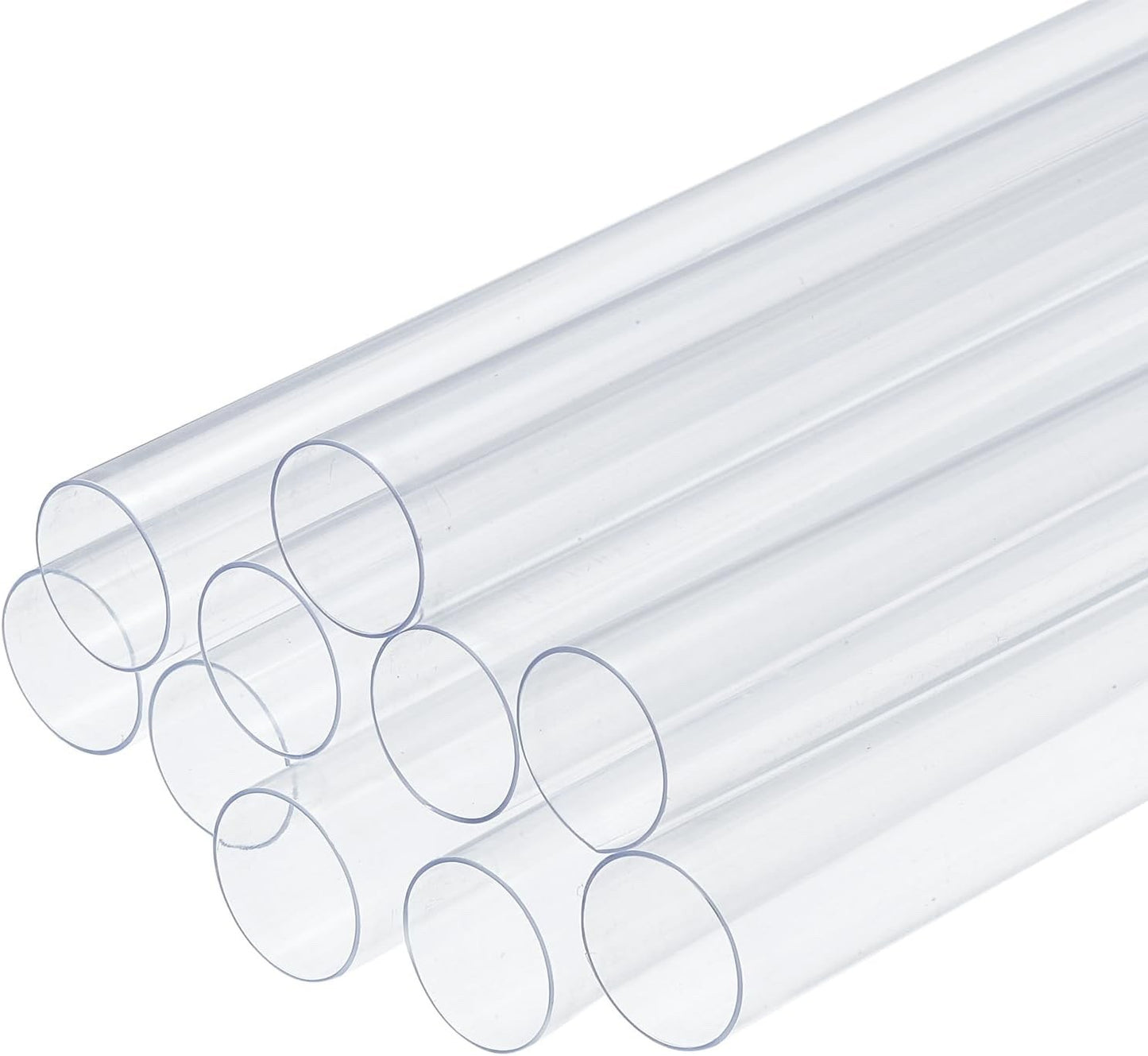 10x Clear Polycarbonate Rigid Tube 19mm OD 18mm ID 500mm Water Cooling