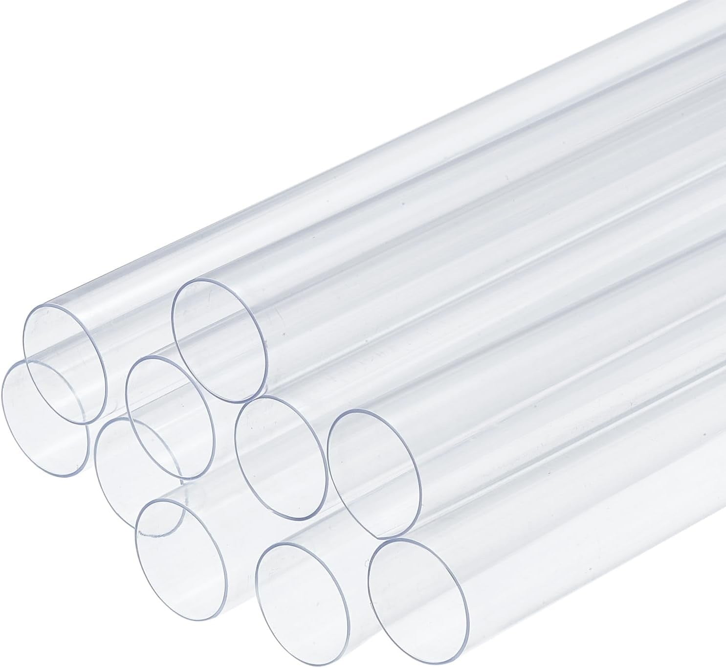 10x Clear Polycarbonate Rigid Tube 19mm OD 18mm ID 500mm Water Cooling