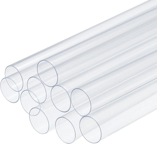 10x Clear Polycarbonate Rigid Tube 19mm OD 18mm ID 500mm Water Cooling