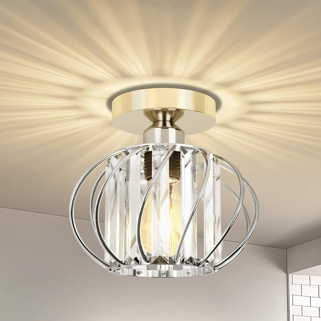 Modern LED Crystal Ceiling Light Chandelier Chrome Living Room Bedroom