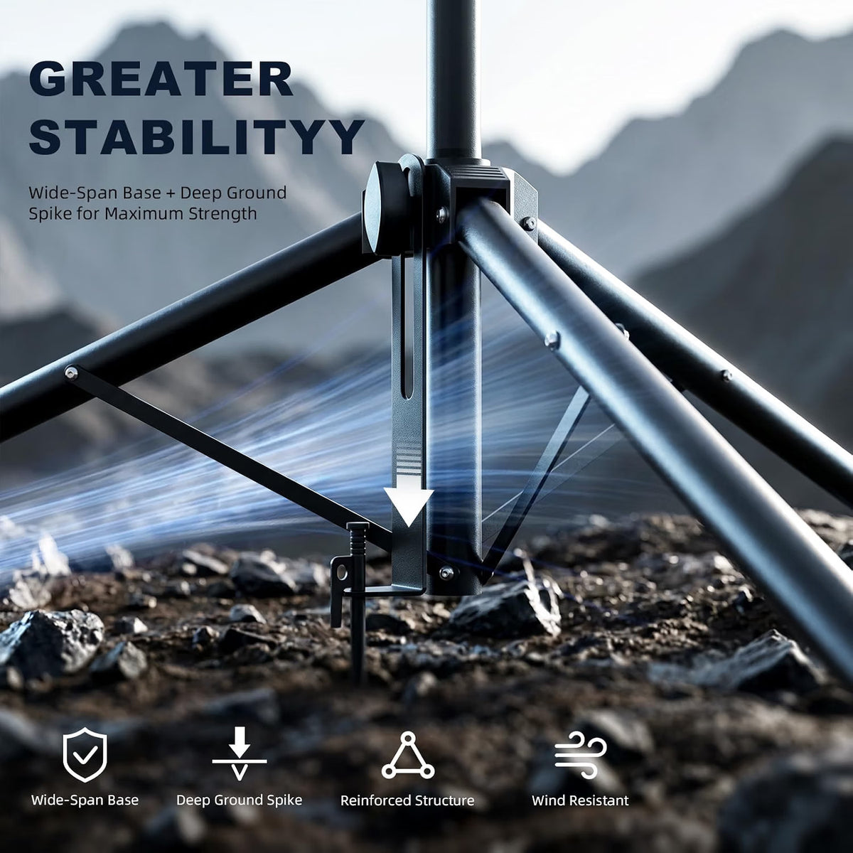 Starlink Gen 3 Tripod Mount Portable Wide Base Floor Spike Camping Motorhome