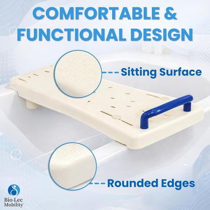 Bath Board Transfer Seat with Handle 70cm Adjustable Elderly Disabled Aid