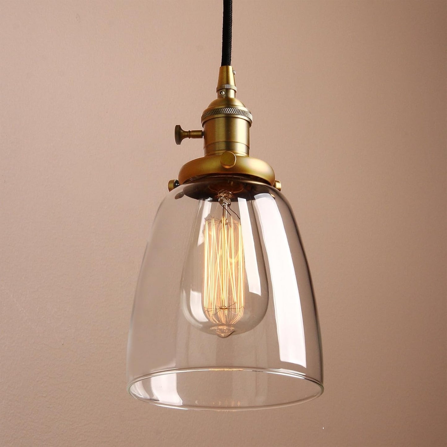 Industrial Vintage 3 Light Pendant Chandelier Glass Globe E27 Loft Ceiling