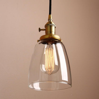 Industrial Vintage 3 Light Pendant Chandelier Glass Globe E27 Loft Ceiling