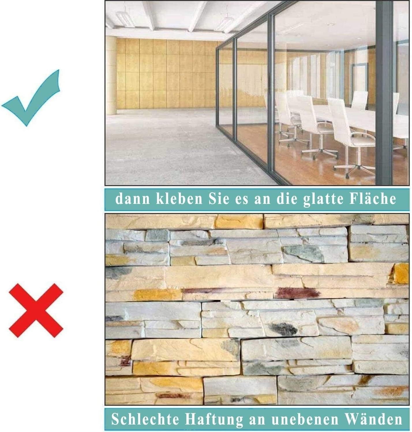 Magnetic Whiteboard Paper Self Adhesive Dry Erase Sheet 50x100cm