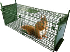 Humane Live Animal Trap Double Door Metal Cage 80x26x28cm